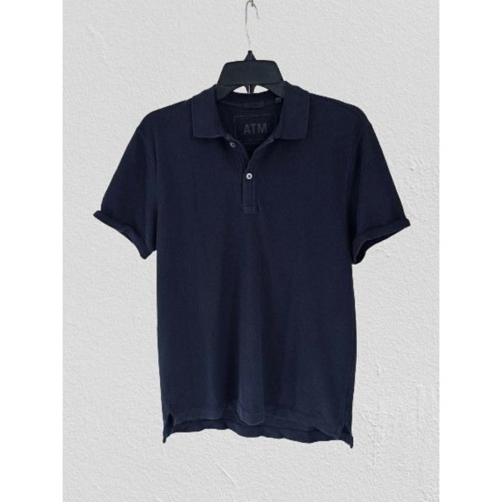 ATM Anthony Thomas Melillo Blue Cotton Polo Shirt Size S/P